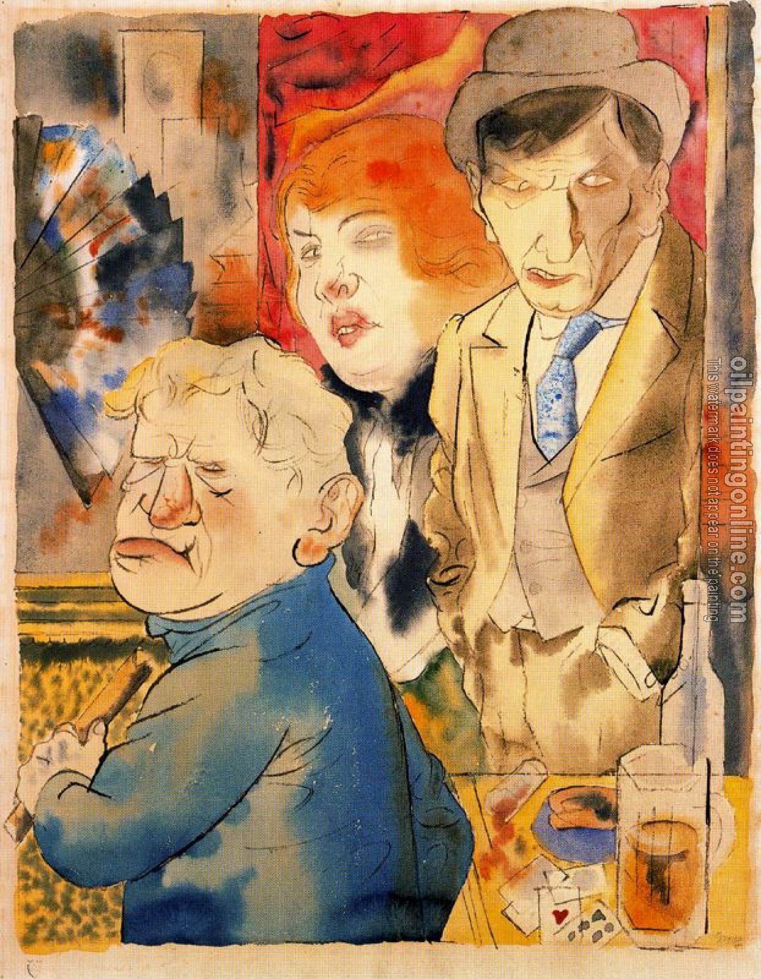 George Grosz - Ganoven an der Theke